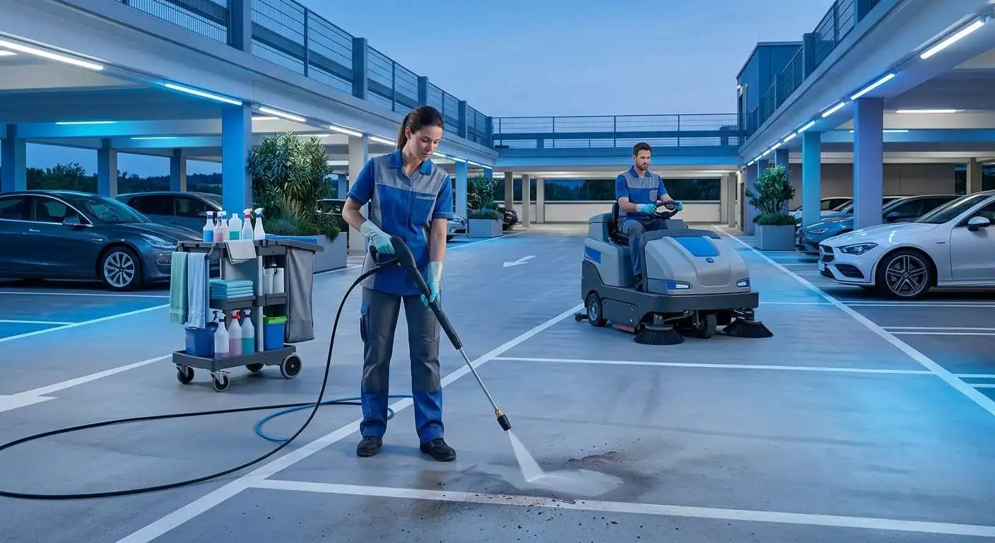 Parkplatzreinigung & Parkplatz Pflege